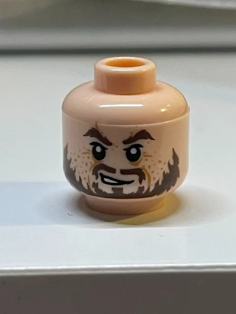NEW LEGO | Light Nougat Minifigure Head - Hector Barbossa Ragged Brown Beard