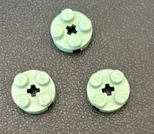 LEGO Part 4032 Lot 3 Plates Flat Round 2x2 with Hole Technic Sand Green