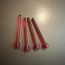 LEGO X 4Lot Trans Red Antenna 1x4 - 6940 6985 6990 6931 6780 6781 6783 6954 6986