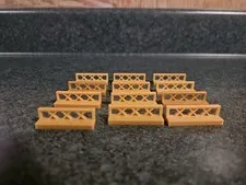 LEGO  12 Pearl Gold Fence 1 x 4 x 1 Lattice part # 3633