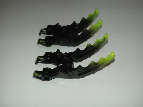 2 Bionicle Lego 61804 Foot Clawed with Marbled Lime n Black Talons Mistika type
