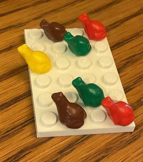 Lego - Animals - Lot of 7 - Multi Color Frogs