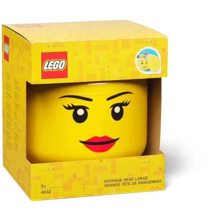 LEGO Storage Products: 40320813 Large Head Yellow - Girl NEW