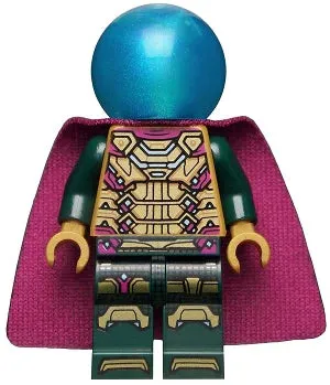 LEGO® Minifigure Super Heroes sh0783 Mysterio Magenta Trim Dark Azure Head Satin