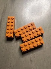 LEGO 2456 Dark Orange Brick 2 x 6 - 4 Pieces