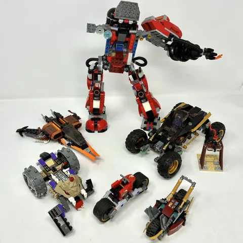 Lego Ninjago Lot of Incomplete Sets 70589 70615 70600 70601 70745 Mech Vehicles