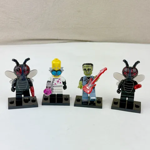LEGO Minifigures Series 14 Monsters Fly Monster Mad Scientist Rocker Lot of 4