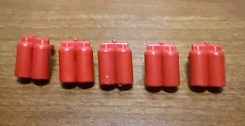 Lot 5 LEGO Minifig Accessories Air Tank Diver Scuba Space # 3838 Red Vintage