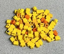 Genuine Lego 100 Pieces Yellow Brick 1x1 Bulk Building Parts 3005 Mixed
