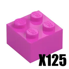 NEW 2x2 bricks X125 | LEGO 3003 Bricks & Blocks - Bright purple