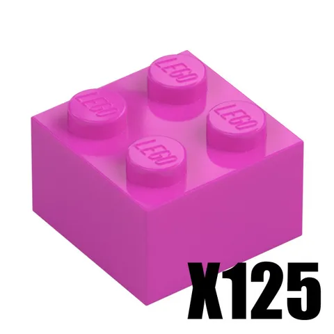 NEW 2x2 bricks X125 | LEGO 3003 Bricks & Blocks - Bright purple
