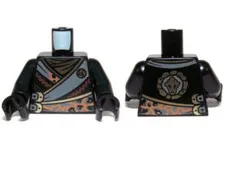 LEGO® Part 973pb1572c01 - Torso Ninjago Robe with Gold Buckles - Cole