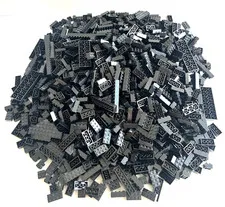 LEGO Bulk Lot of 1500pcs Black 2x2 2x3 2x4 2x6 etc 2456 3001