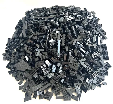 LEGO Bulk Lot of 1500pcs Black 2x2 2x3 2x4 2x6 etc 2456 3001