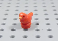 LEGO Red Small Bird w/ Black Eyes Animal Minifig BL