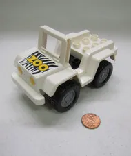 Lego Duplo Zebra Stripes Zoo Jeep ATV Bouncy Recreational Vehicle Safari 2005