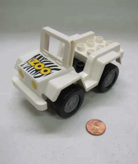 Lego Duplo Zebra Stripes Zoo Jeep ATV Bouncy Recreational Vehicle Safari 2005