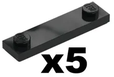 Lego New Black Plates Modified with End Studs 1 x 4 Qty 5 Part 92593 D975