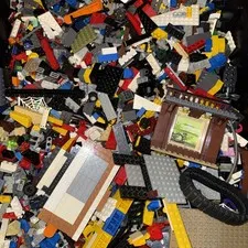 Bulk LEGO LOT 5 pound box of Bricks, parts, Pieces, Tires accessories five pound