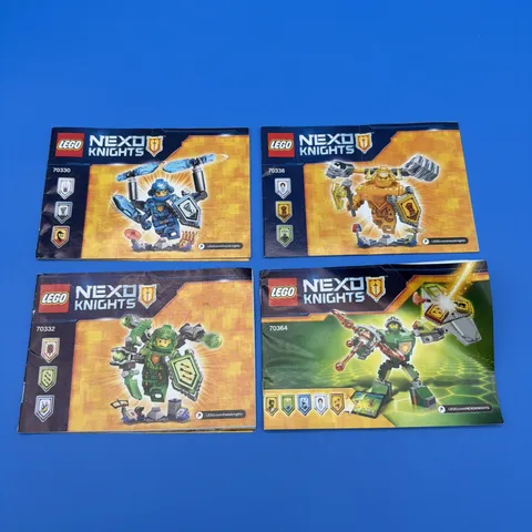 Lot of 4 Lego Nexo Knights Instruction Manuals 70330, 70332, 70336, 70364