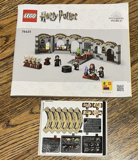 LEGO Harry Potter 76431 Hogwarts Castle Potions Class - Sticker Sheet & Manual