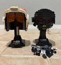 LEGO Star Wars Helmet Collection Luke Red Five & Dark Trooper 75327 75343 ~92%