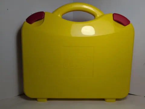 LEGO Plastic Storage Box / Carrying Case Yellow & Orange Removable Dividers