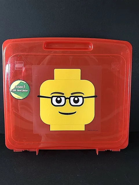 LEGO 2009 Large Red PORTABLE Storage Case Container Organizer Minifigs Bricks