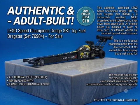 LEGO SPEED CHAMPIONS: Mopar Dodge SRT Top Fuel Dragster Only.