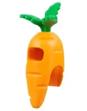 Lego 71037 New CARROT Minifig HEAD COVER Orange Costume Molded Green Leaves D67