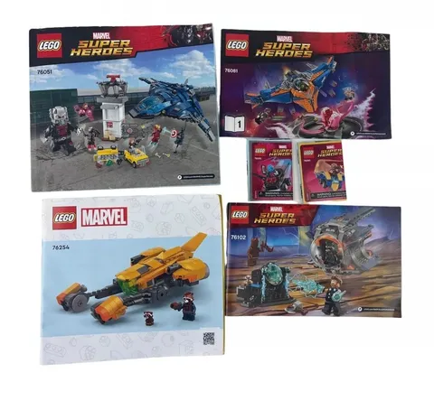 Lot of 6 Lego Marvel Super Heroes Brochures Instructions Manuals Only
