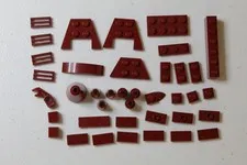 Assortment of Dark Red Legos