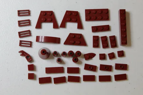 Assortment of Dark Red Legos