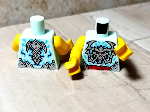 New LEGO Dragon Torso BLUE ICE Bones Ribs Chest Aqua Silver Bone body Sleeveless
