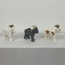 LEGO Castle Lot of 3 GOAT Minifigures Spotted Medieval Mill Village Raid 7189