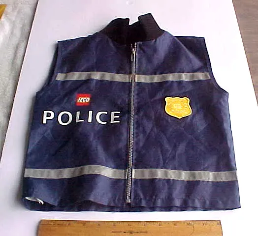 Vintage LEGO Police Children's Zipper Vest ~ Lego City Special Agent Patch ~ Sm.