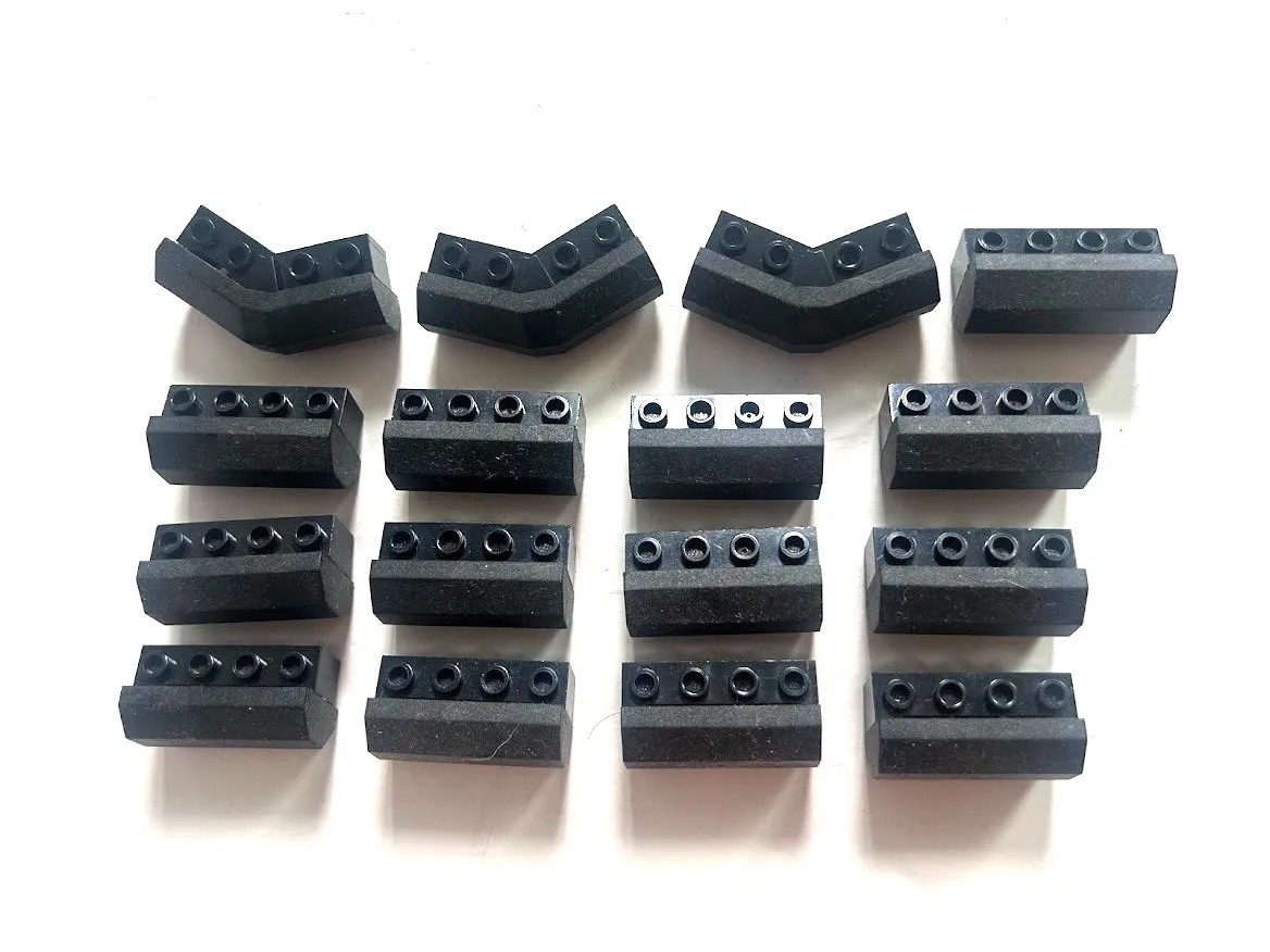Lego Lot of  16 Bricks 70961 Rubber Technic Piece  Rare Vintage Pieces Black