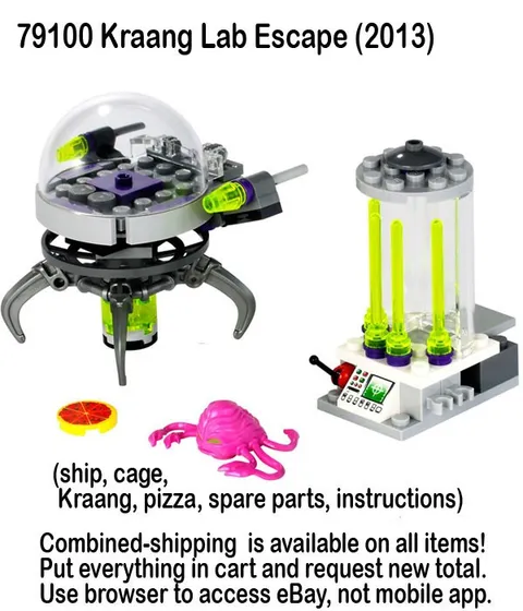 Lego Teenage Mutant Ninja Turtles 79100 Kraang Lab Escape no figs TMNT retired