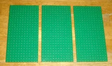 Lot of 3 Lego Thick Green Plates / Parts 7-9/16" x 3-13/16"