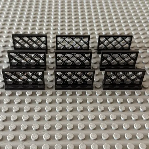 Lego Lot Black 3185 Fence Lattice 1 x 4 x 2 (lot of 3)
