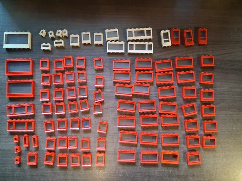 Lego Vintage Windows & Doors Bulk Lot 1960s 1970s