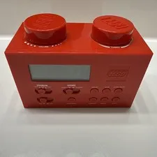 Lego Red Brick Portable Alarm Clock AM/FM Radio LG11000