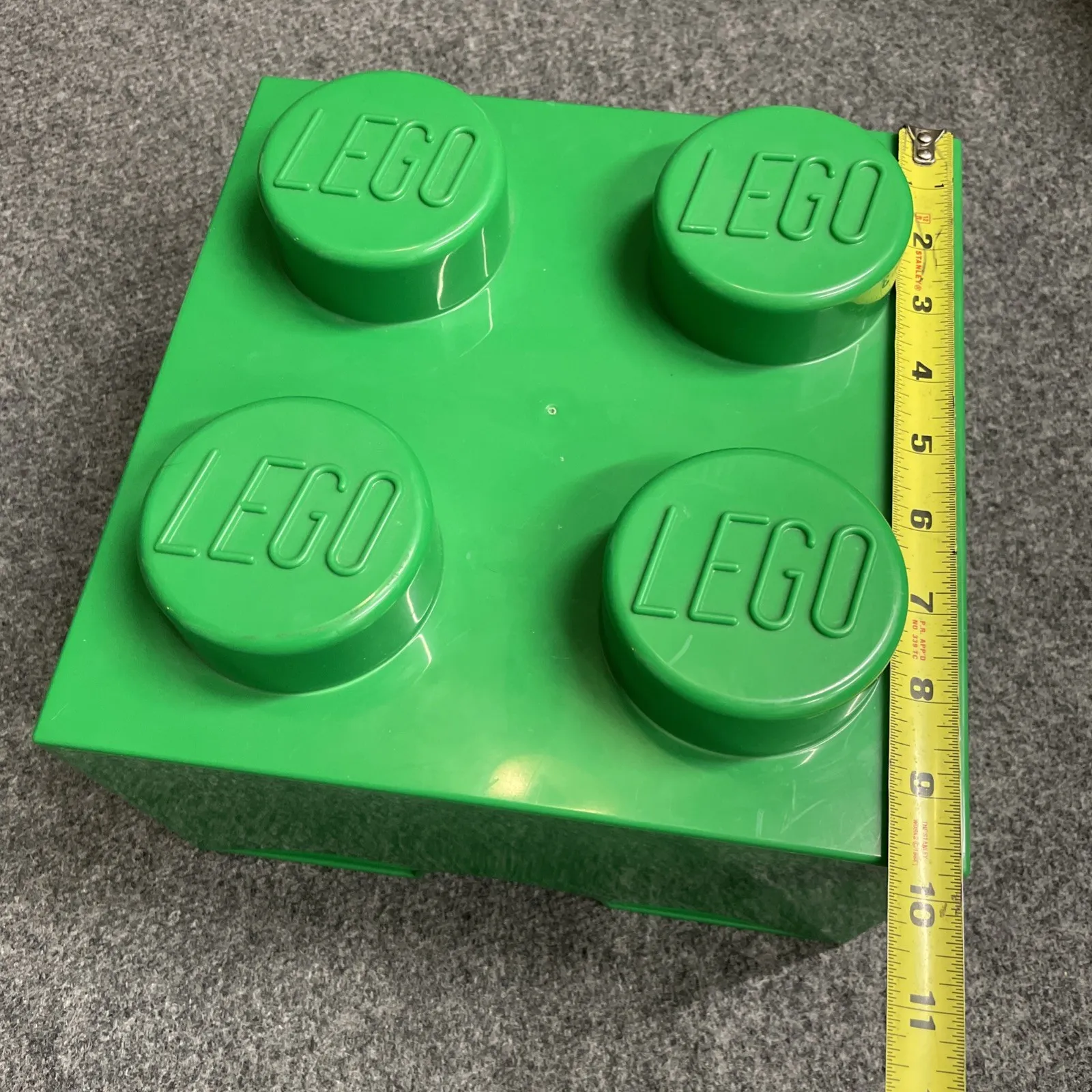 Lego 4003 Storage Brick Box GREEN Stackable Plastic Storage Box with Lid HUGE