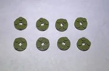 Lego Lot Of 8 Olive Green 2x2 Round Plate Plates New City Part
