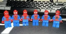 Lego Spider-Man Minifigure Lot of 6 Figures w/ Minifigure Parts Plastic