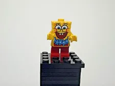 LEGO SPONGEBOB SQUAREPANTS Minifigure - Beach SpongeBob Blue Lei - BOB036