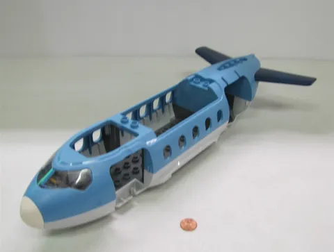 2004 Lego Duplo Vintage BLUE AIRPLANE BODY Part JET PLANE for Airport