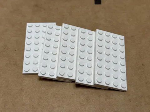 LEGO Parts - White Plate 4 x 8 - No 3035 - QTY 5
