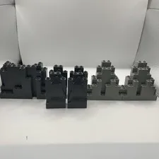 LEGO Lot 6082 6083 Dark Bluish Gray Rock Panel Parts 4x10x6 Mountain Slope BURP