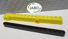 (J5/13/7) LEGO 257779 Boom Crane Arm Yellow with 32278 Lift Arm Black